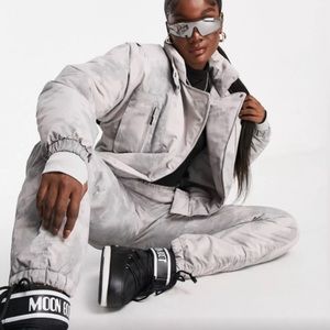 COPY - ASOS Grey Washed Ski Set Suit